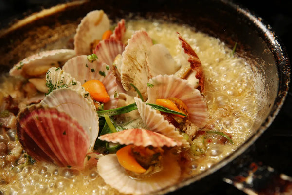 How to cook Wild LIVE Pink Scallops at home in lemon butter sauce
