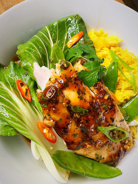 Kampachi Forever Oceans Recipe: Asian Style Baked Kampachi with Lime, Ginger, S ...
