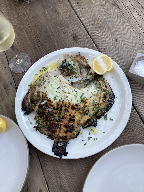 Easy Grilled Turbot Recipe with Lemon, Olive Oil, and Salt