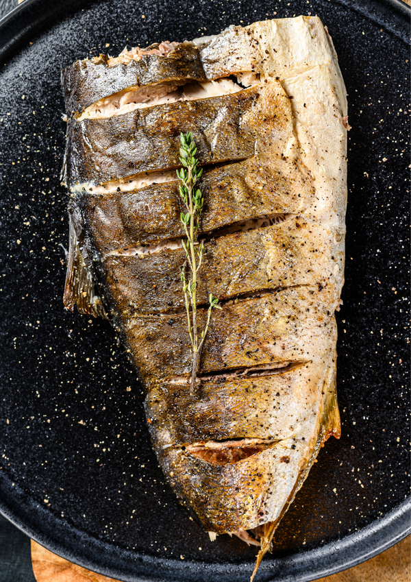 Baked Yellowtail Amberjack Fillet Recipe with Lemon, Garlic, and Parsley