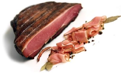 smoked prosciutto speck biellese shaved