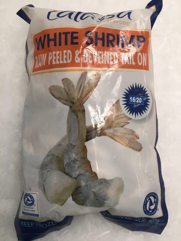 Shrimp Tails U16/20 - Peeled and Deveined - 2 lb bag