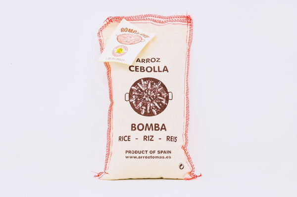 bomba rice arroz cebolla