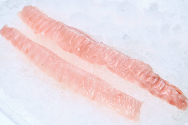 halibut fin meat engawa on ice