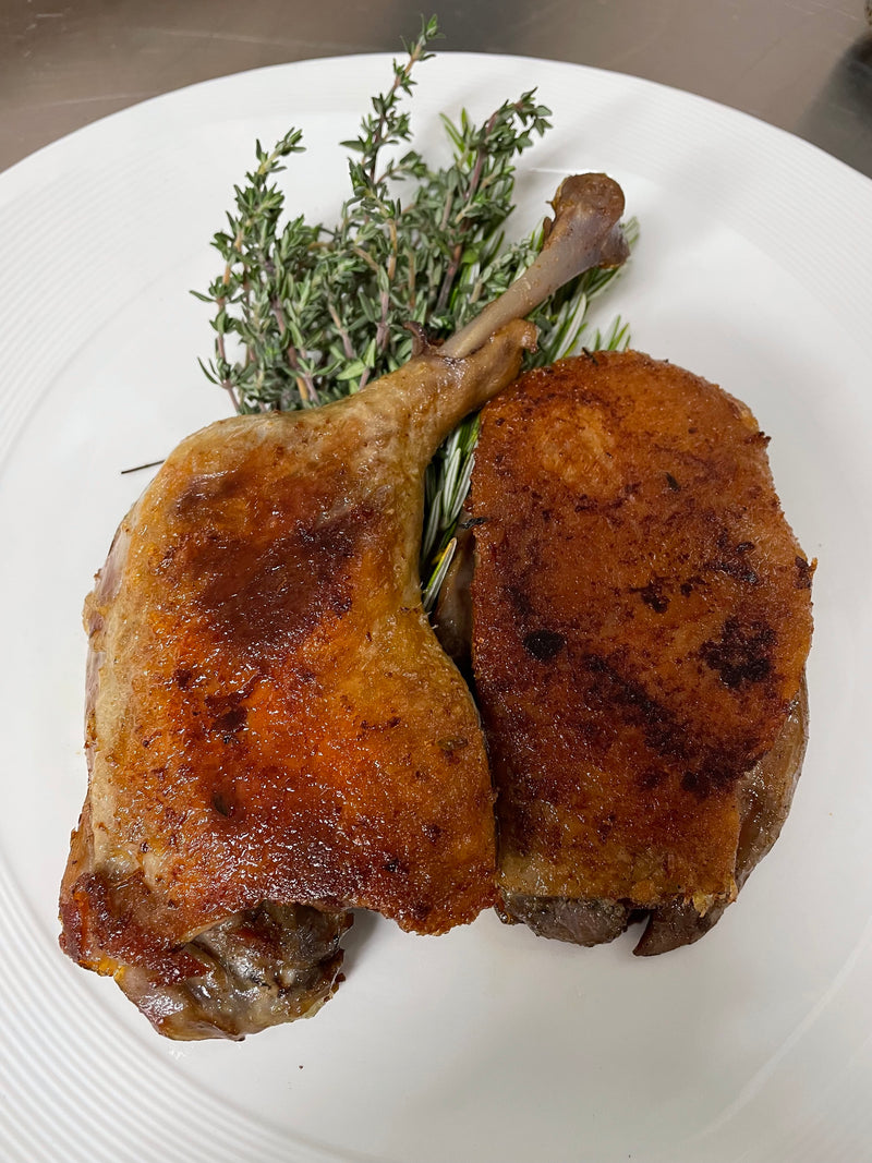Duck Confit (Corvus Ranch Breast and Leg)