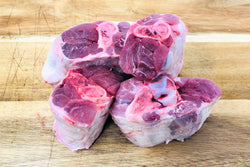 Heritage Pork Osso Buco on a cutting board