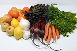 winter produce box small assorted fruits vegetables