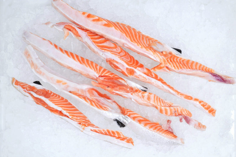 salmon bellies on ice