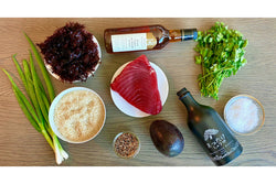 tuna poke meal kit mise en place