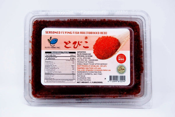 seasoned flying fish roe tobikko red