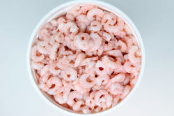 pink oregon bay shrimp meat cooked
