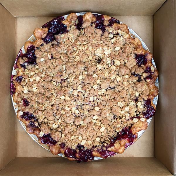 Vegan Blackberry Crumble Pie (Frozen)